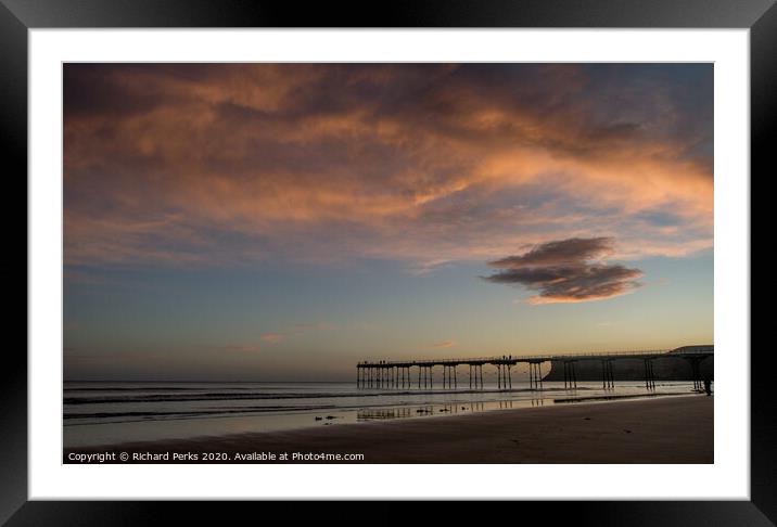 Early morning Clouds - Saltburn on Sea Framed Mounted Print by Richard Perks