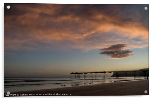 Early morning Clouds - Saltburn on Sea Acrylic by Richard Perks