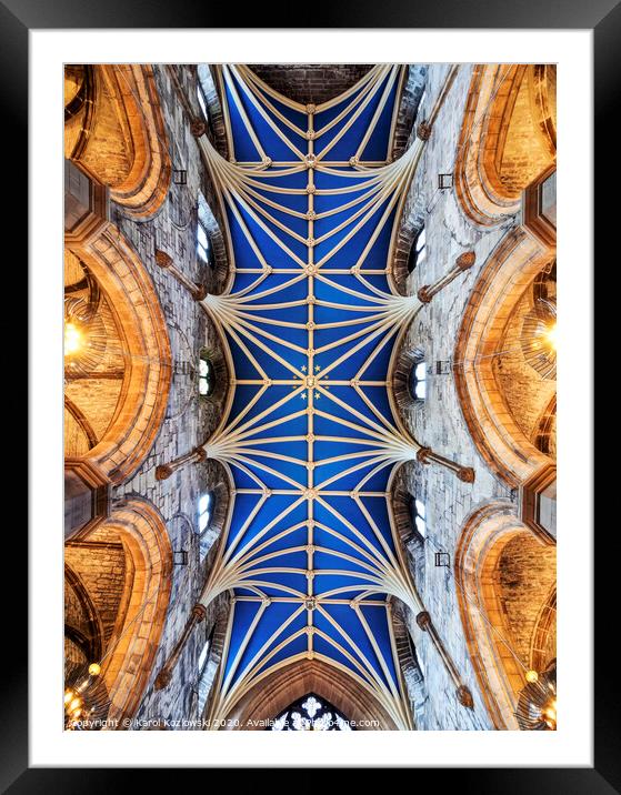 Vault of the St Giles' Cathedral in Edinburgh Framed Mounted Print by Karol Kozlowski