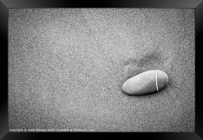 Pebble On The Beach Framed Print by Heidi Stewart