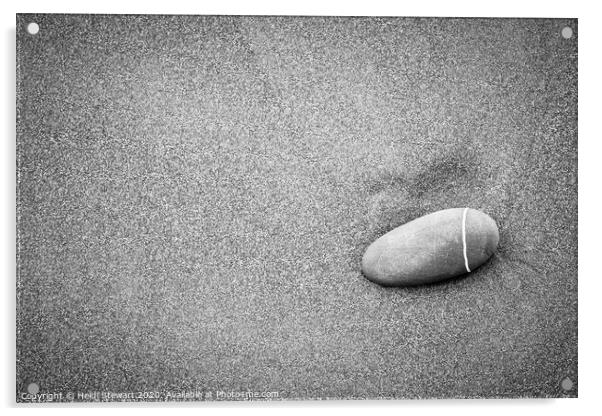 Pebble On The Beach Acrylic by Heidi Stewart