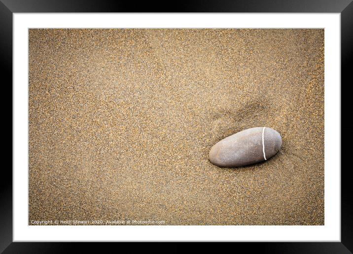 Pebble On The Beach Framed Mounted Print by Heidi Stewart