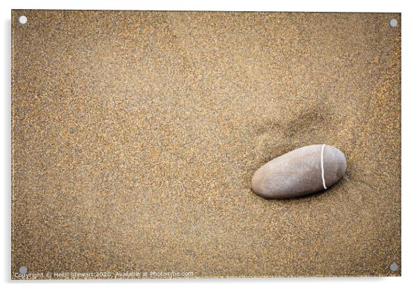 Pebble On The Beach Acrylic by Heidi Stewart