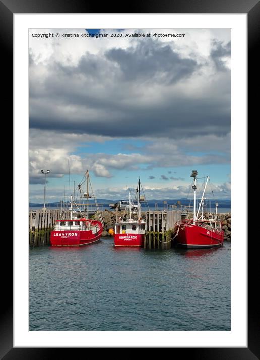 Red Boats series Framed Mounted Print by Kristina Kitchingman