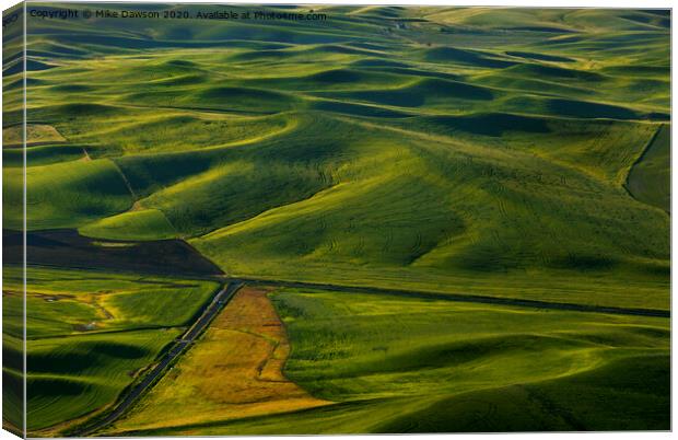 Textures of the Palouse Canvas Print by Mike Dawson