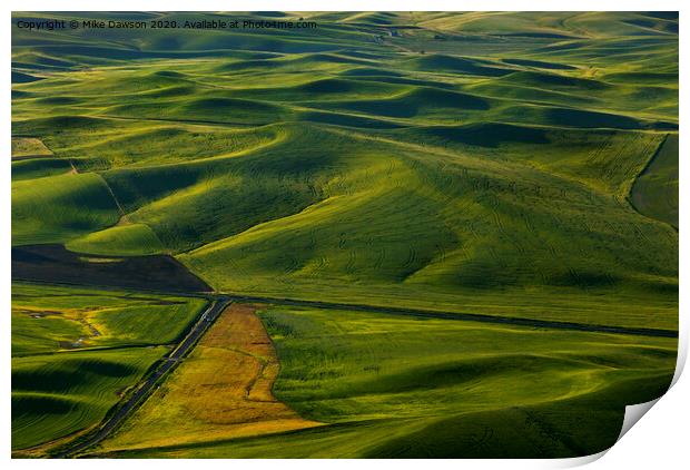 Textures of the Palouse Print by Mike Dawson