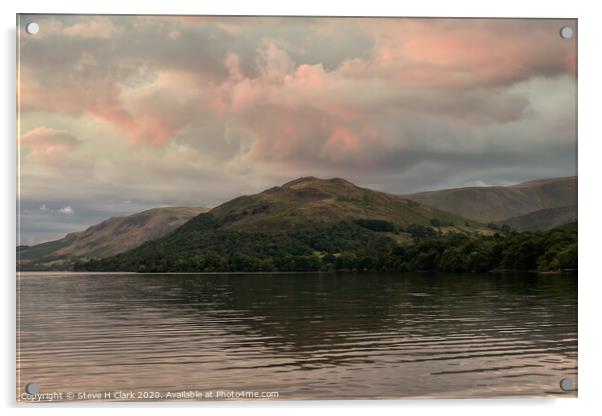 Sunset View from an Ullswater Steamer Acrylic by Steve H Clark