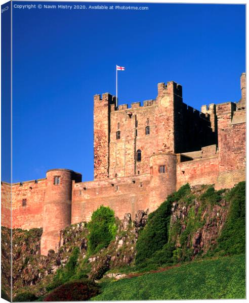 Bamburgh Castle Northumberland Canvas Print by Navin Mistry