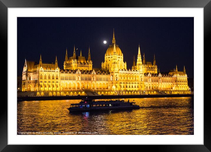 Hungarian Parliament Building Framed Mounted Print by Mike Grundy