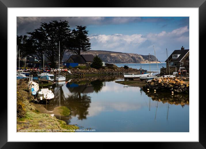 Abersoch Harbour Framed Mounted Print by Mike Grundy