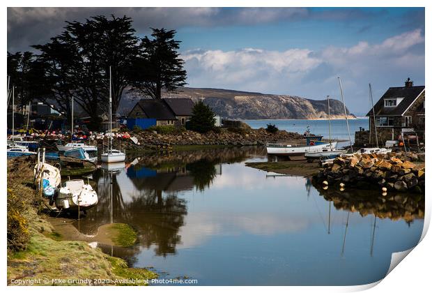 Abersoch Harbour Print by Mike Grundy