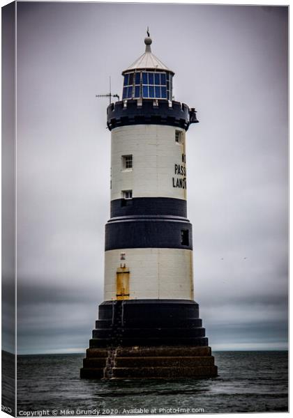 Lighthouse Canvas Print by Mike Grundy