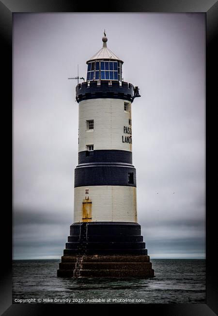 Lighthouse Framed Print by Mike Grundy