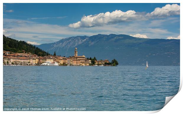 Majestic Beauty of Salo On Lake Garda Print by David Thomas