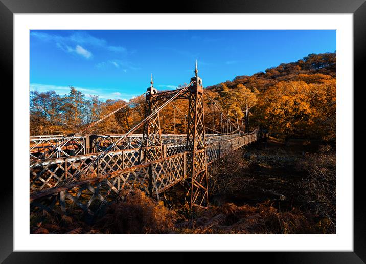 Afon Elan rusty old bridge Framed Mounted Print by Dean Merry