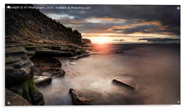  Sunrise on the Northumbrian Coast Acrylic by K7 Photography