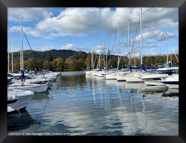 Boats on Bowness-on-Windermere  Framed Print by Ailsa Darragh