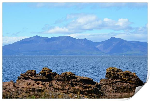 Isle of Arran in rugged beautiful Scotland Print by Allan Durward Photography