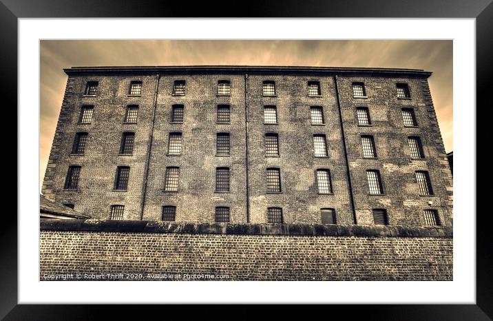Albert Dock warehouse, Liverpool waterfront Framed Mounted Print by Robert Thrift