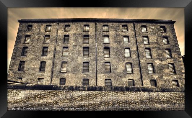 Albert Dock warehouse, Liverpool waterfront Framed Print by Robert Thrift