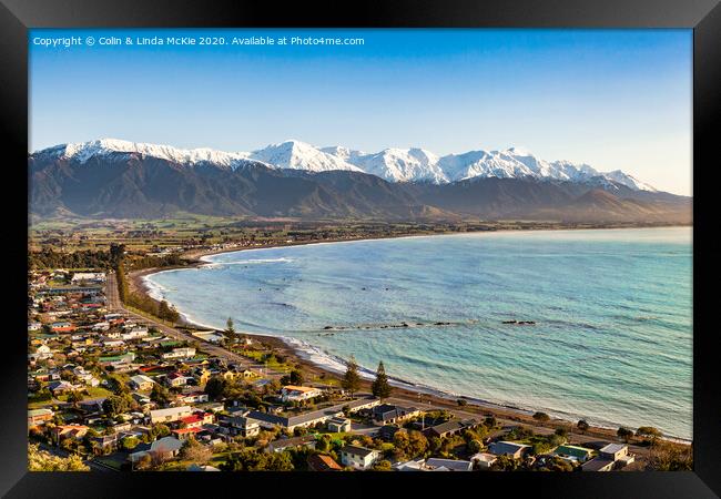 Kaikoura, New Zealand in Early Morning Framed Print by Colin & Linda McKie