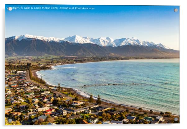 Kaikoura, New Zealand in Early Morning Acrylic by Colin & Linda McKie