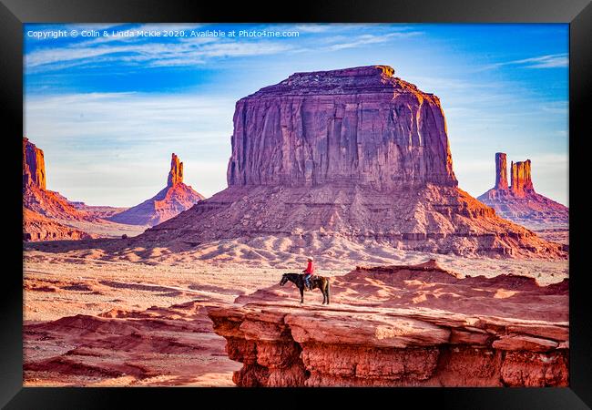 John Ford's Point, Monument Valley Framed Print by Colin & Linda McKie