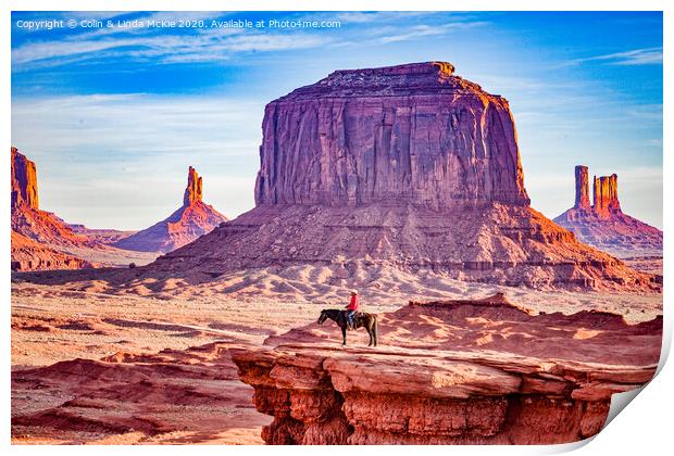 John Ford's Point, Monument Valley Print by Colin & Linda McKie