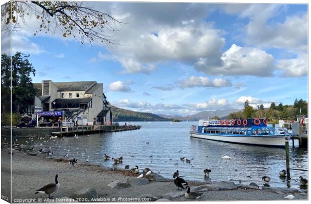Bowness-on-Windermere Lake Canvas Print by Ailsa Darragh