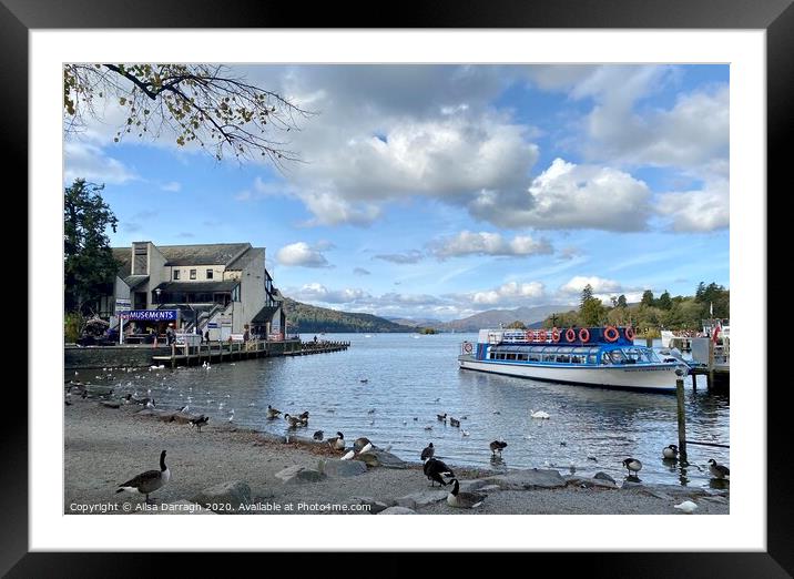 Bowness-on-Windermere Lake Framed Mounted Print by Ailsa Darragh