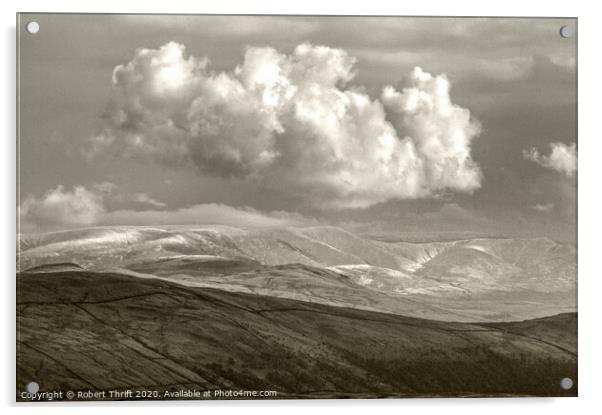 Howgills from Ill Bell Acrylic by Robert Thrift
