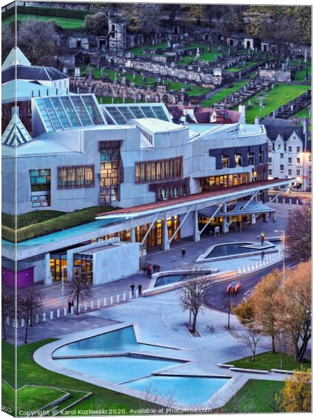 Scottish Parliament Building Canvas Print by Karol Kozlowski