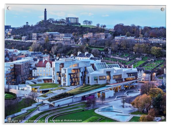 Scottish Parliament Building Acrylic by Karol Kozlowski