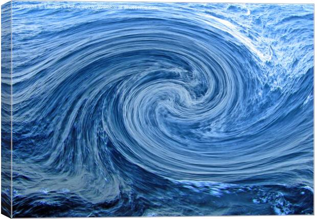 Abstract Whirlpool Canvas Print by Laurence Tobin