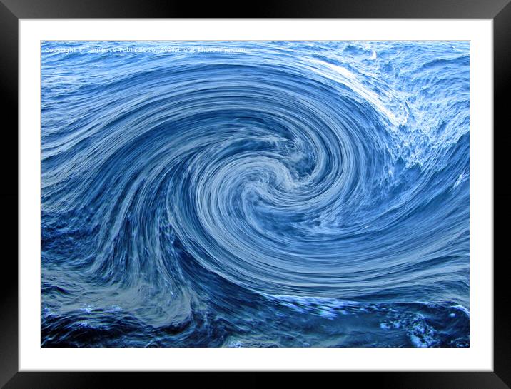 Abstract Whirlpool Framed Mounted Print by Laurence Tobin
