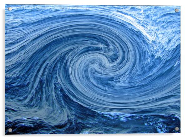 Abstract Whirlpool Acrylic by Laurence Tobin