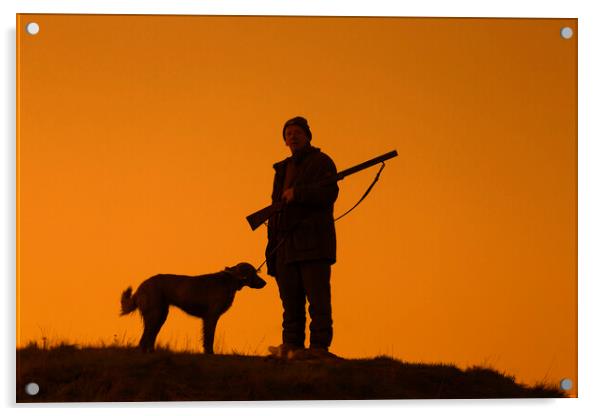 Hunter with Dog Acrylic by Arterra 
