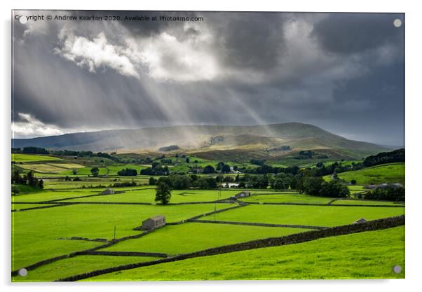 Sunbeams at Hawes in the Yorkshire Dales Acrylic by Andrew Kearton