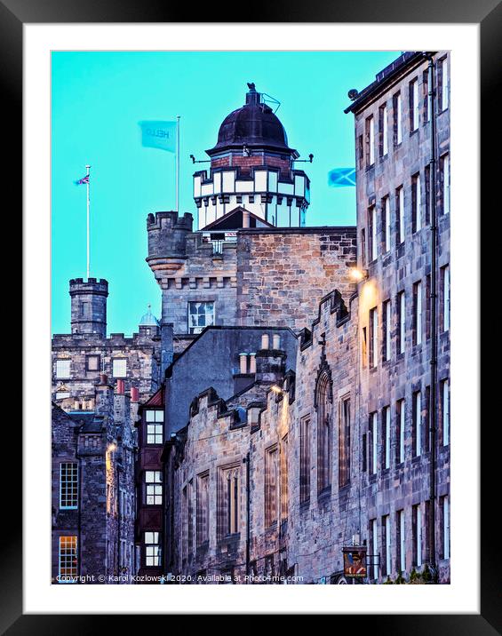 Camera Obscura in Edinburgh Framed Mounted Print by Karol Kozlowski