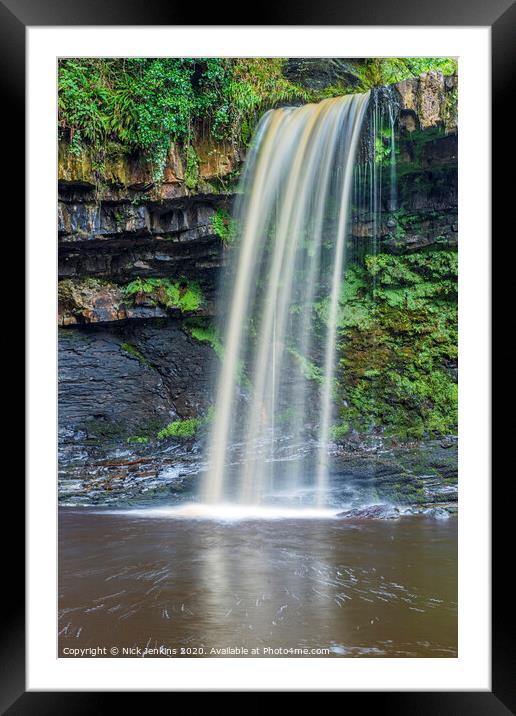 Scwd Gwladys waterfall River Pyrddin Vale of Neath Framed Mounted Print by Nick Jenkins