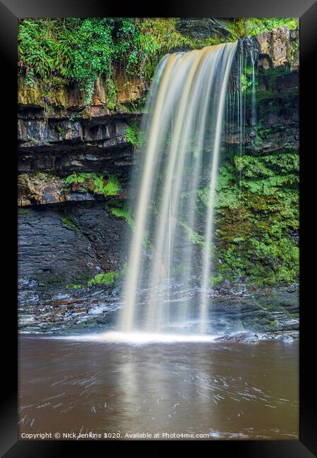 Scwd Gwladys waterfall River Pyrddin Vale of Neath Framed Print by Nick Jenkins