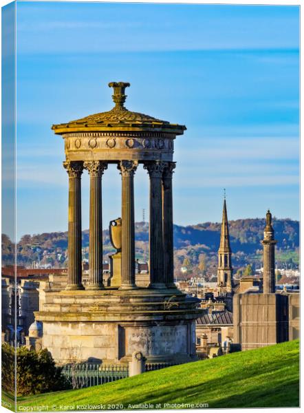 Calton Hill in Edinburgh Canvas Print by Karol Kozlowski