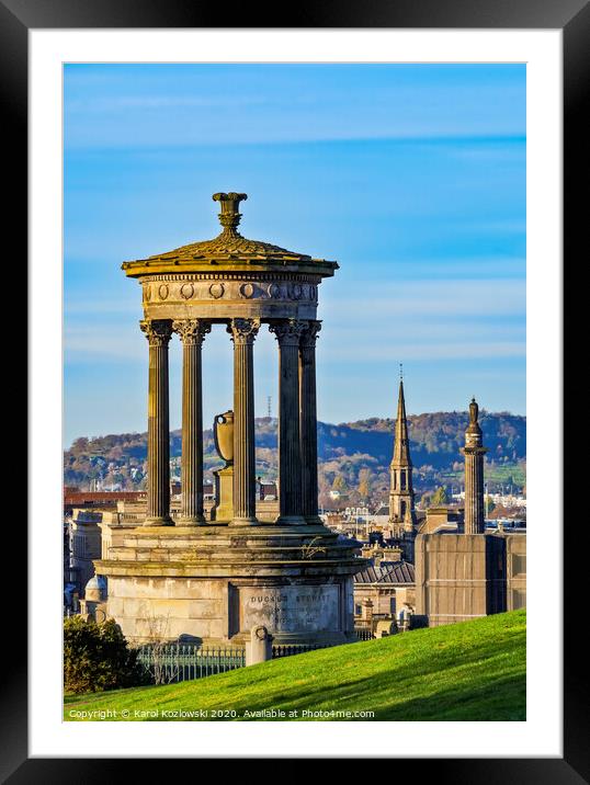 Calton Hill in Edinburgh Framed Mounted Print by Karol Kozlowski