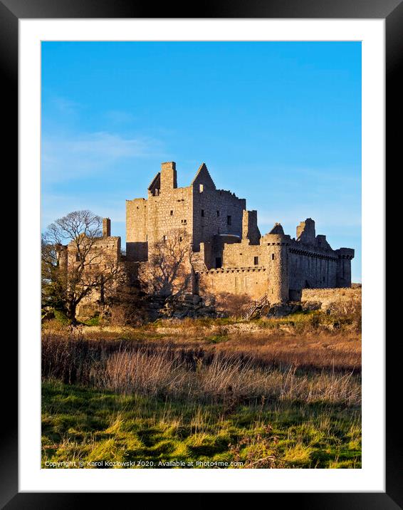 Craigmillar Castle Framed Mounted Print by Karol Kozlowski