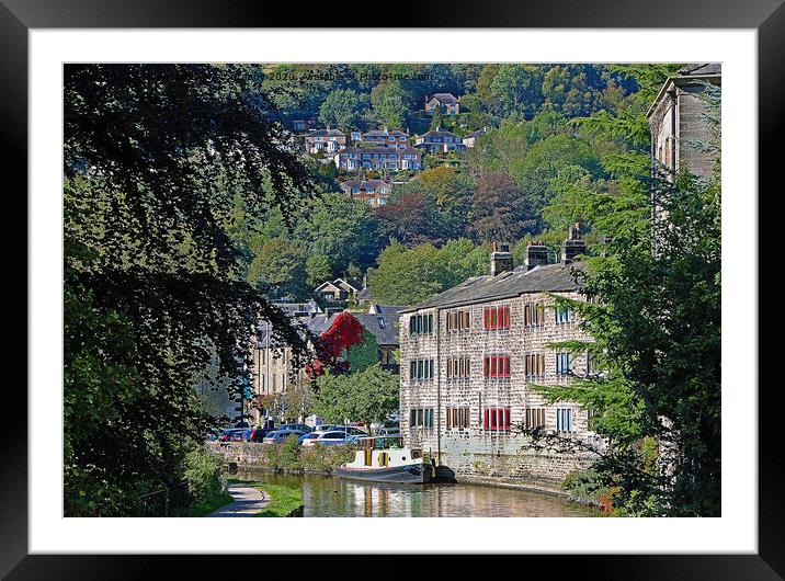Hebden Bridge  And The Rochdale Canal Framed Mounted Print by Colin Williams Photography