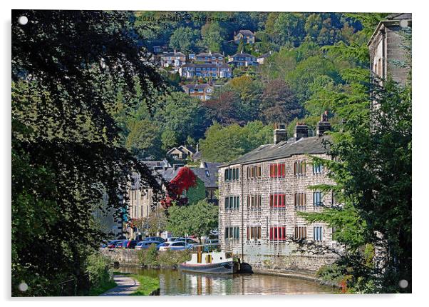 Hebden Bridge  And The Rochdale Canal Acrylic by Colin Williams Photography