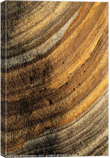 Textures of sandstone Canvas Print by Nigel Higson