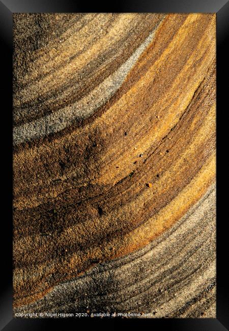 Textures of sandstone Framed Print by Nigel Higson