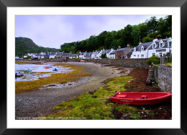 Plockton Village Cottages by the Sea  Framed Mounted Print by Jacqi Elmslie