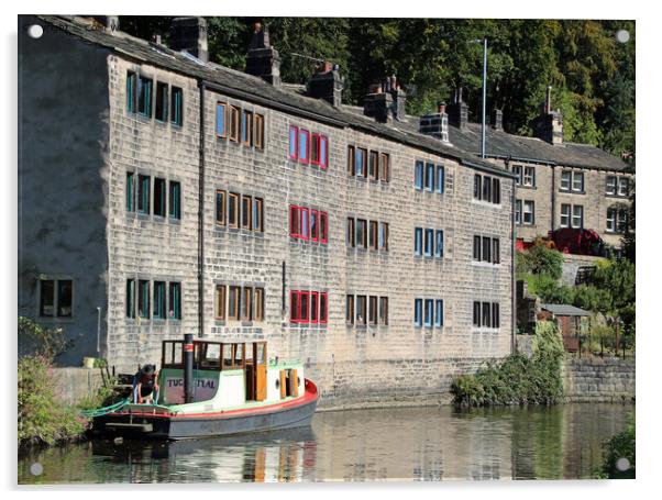 Hebden Bridge  And The Rochdale Canal 2 Acrylic by Colin Williams Photography